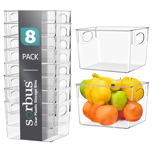 Sorbus Medium Clear Plastic Bins