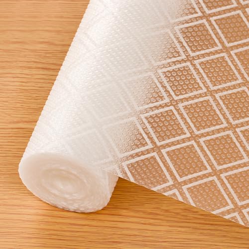 Shelf Liners for Kitchen Cabinets  Non Adhesive Drawer and Cabinet Liner, Waterproof and Oil-Proof Kitchen Cupboard Shelf Paper EVA Material Fridge Liner for Refrigerator  Modern Pattern