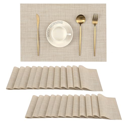 Leetaltree Beige Placemats Set of 24