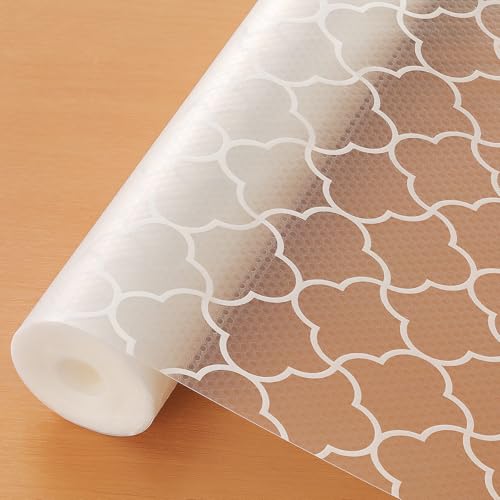 Cooyes Shelf Liner  Premium Non-Adhesive Cabinet & Drawer Liner for Kitchen  Waterproof Shelf Paper with Modern Pattern  Durable EVA Cabinet Mat  Easy to Cut