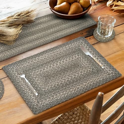 Homespice Grey Cloud Jute Placemats