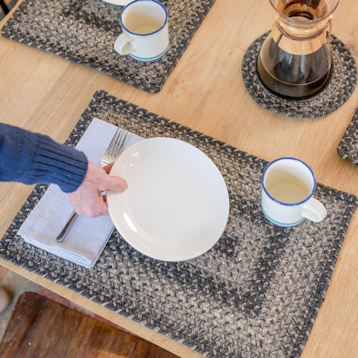 Flint Hill Jute Woven Placemats (Set of 4)