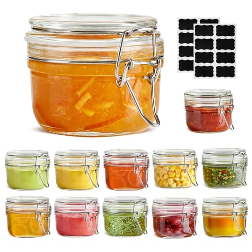 ComSaf 4oz Airtight Glass Jars