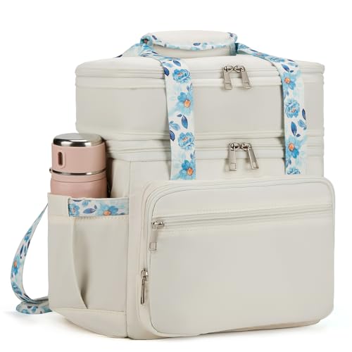 HSHRISH Double Deck Lunch Box (Beige)