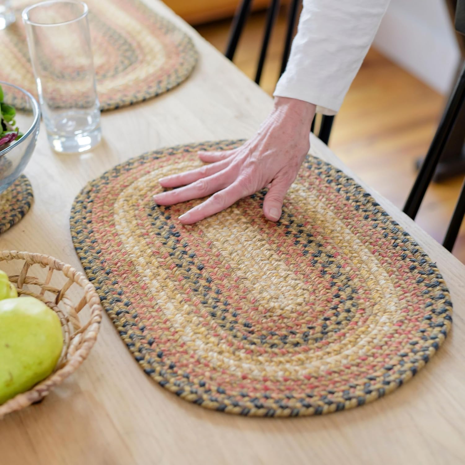 Russet Jute Braided Oval Placemats (Set of 4)