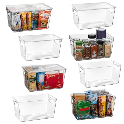 ClearSpace Plastic Pantry Organization and Storage Bins with Lids  Perfect Kitchen Organization or Kitchen Storage  Fridge Organizer, Refrigerator Organizer Bins, Cabinet Organizers