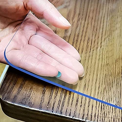 LovePads Clear Table Cover Protector 40 x 76 Inch, 1.5mm Thick Plastic Table Cover, Table Protector for Dining Room Table, Waterproof Vinyl Tablecloth Table Pad Mat for Kitchen, Dresser, Writing Desk