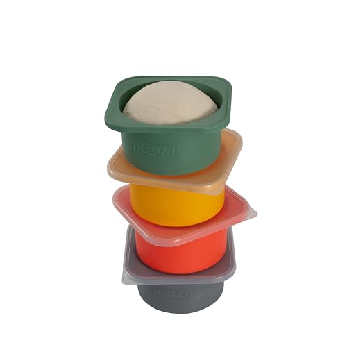 KEVJES PLUS 1000ml Silicone Dough Proofing Containers (4-pack)