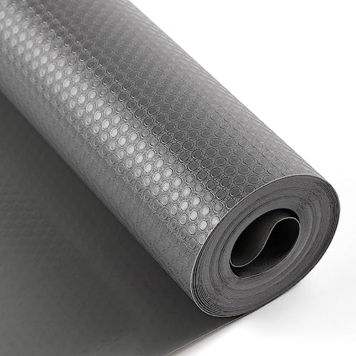 Bloss Shelf Liner, 24196.9 inch Shelf Liners for Kitchen Cabinets Non-Adhesive, EVA Drawer Liner, Cabinet Liner for Bathroom, Kitchen, Desks, Refrigerator, Shelves - Grey