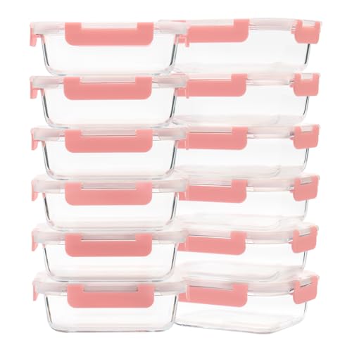 GULFLIN Glass Meal Prep Containers 12-Pack