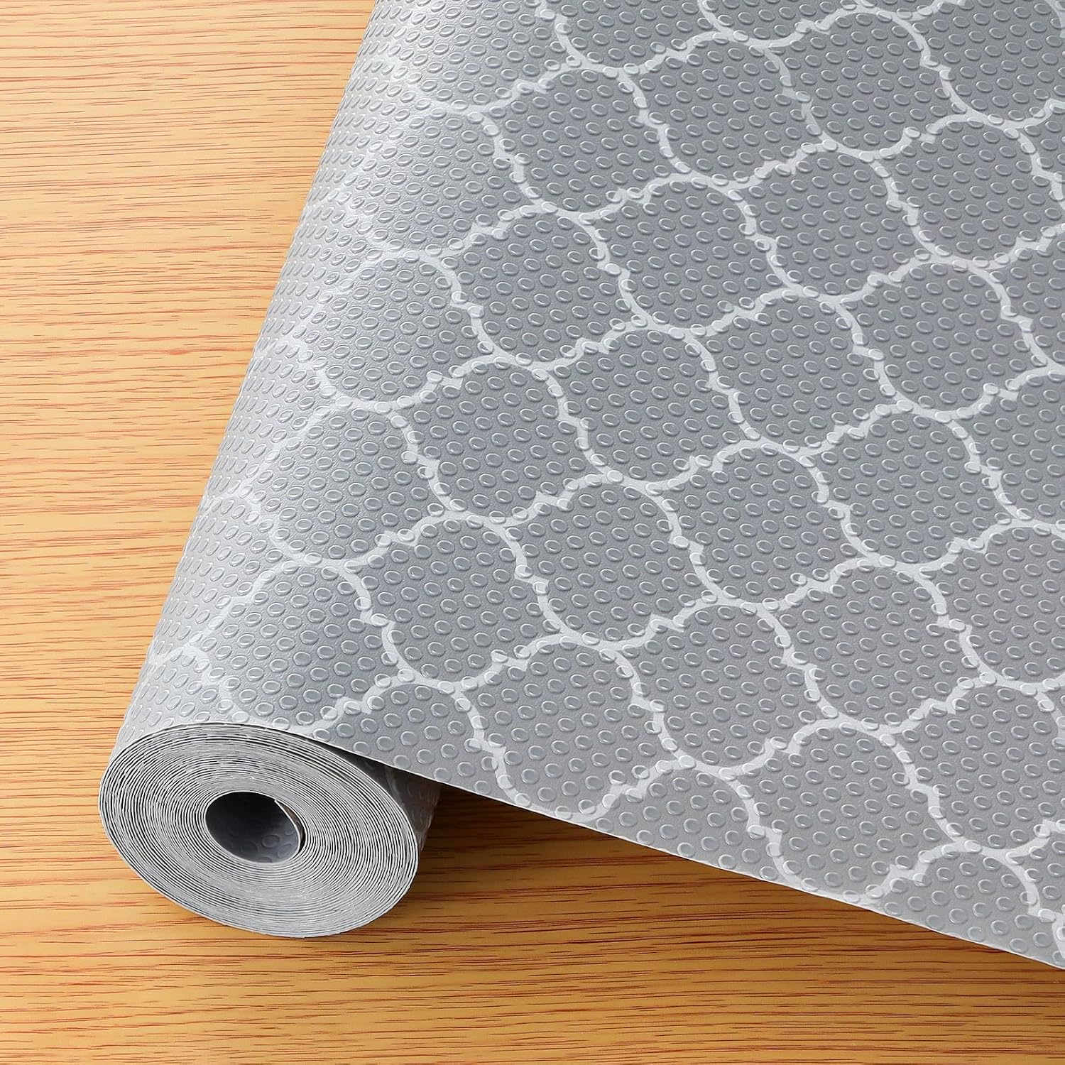 Cooyes Shelf Liner for Kitchen Cabinets  Non-Adhesive Waterproof Drawer Liner  Durable EVA Material Easy-to-Cut Shelf Paper for Refrigerator, Cupboard, Dresser with Modern Pattern