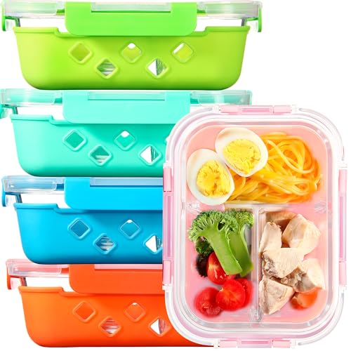5 Pack Glass Meal Prep Containers