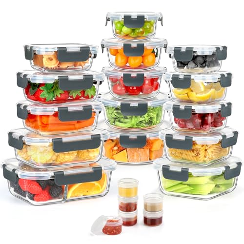 42pcs Glass Food Storage Containers Set