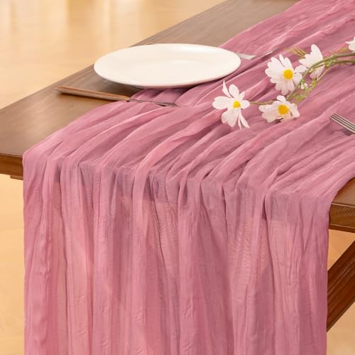 Socomi Mauve Cheesecloth Runner