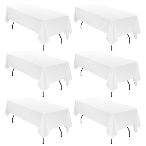 6 Pack Tablecloth 72 x120 inch Polyester Table Cloth