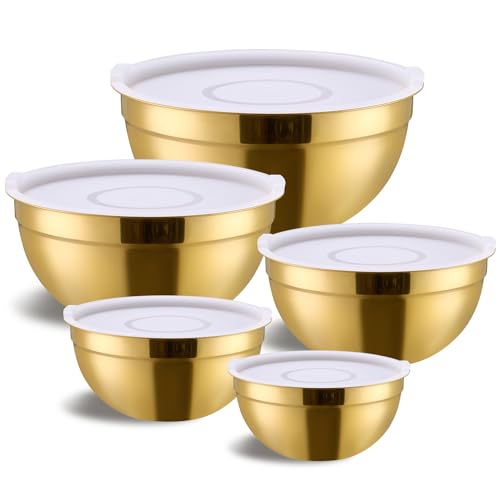 Moxinox Gold Mixing Bowls Set of 5