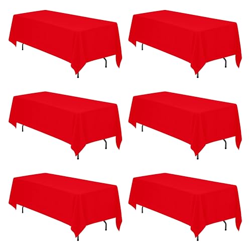 BRILLMAX 6 Pack Red Tablecloths