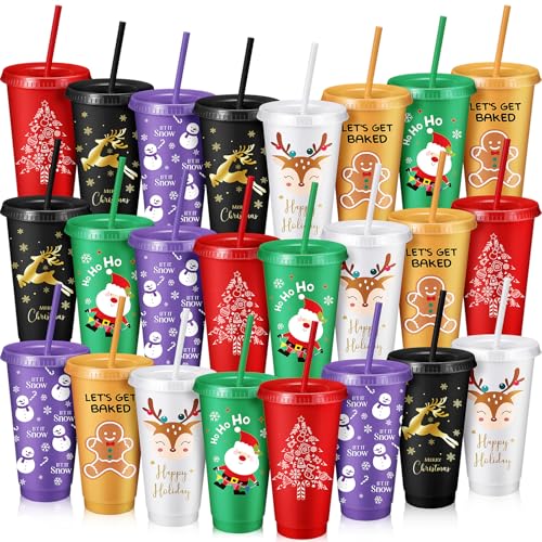 Umigy 24 Pcs Christmas Cups