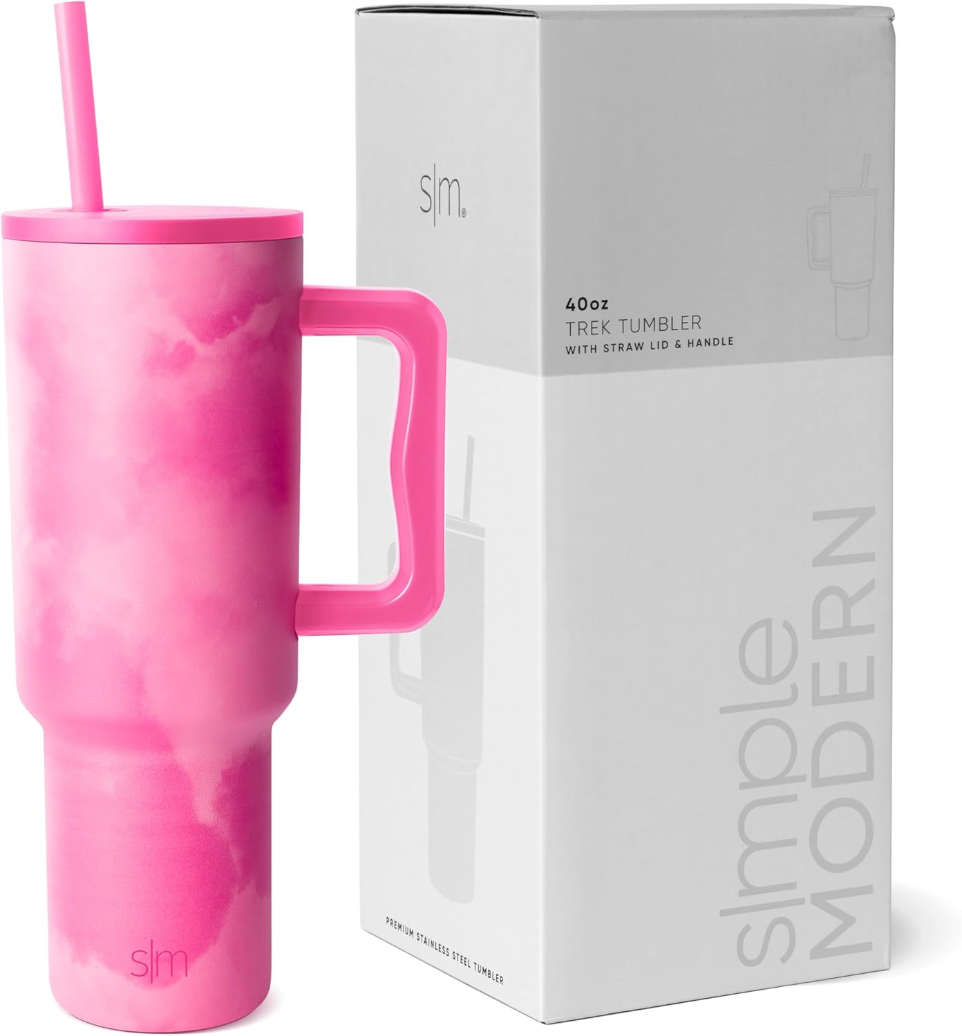 Simple Modern 40 oz Trek (Pink Whimsical)