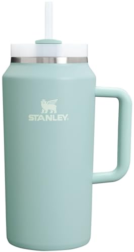 STANLEY Quencher H2.0 Tumbler with Handle & Straw 64 oz | Flowstate 3-Position Lid | Large Capacity for Travel & Sports | Insulated Stainless Steel Cup | BPA-Free | Seafoam
