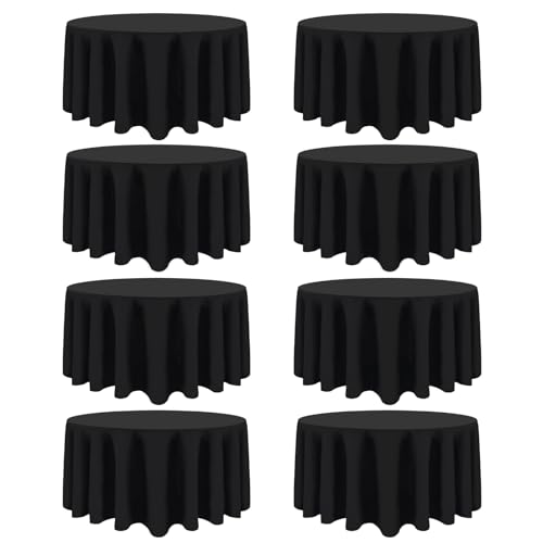 Heneger 8 Pack Black 90" Round