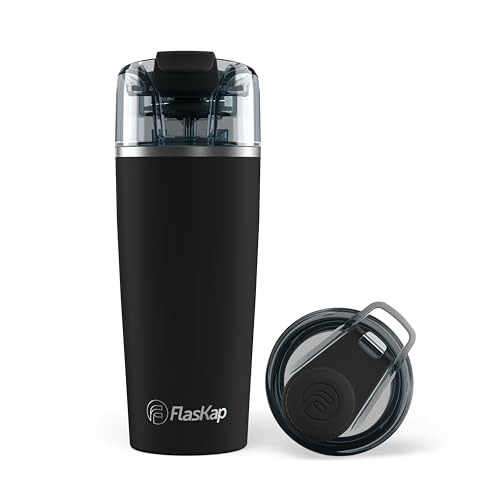 Flaskap Madic System: 6oz/9oz Dispenser Kap and 22oz/30oz Insulated Tumbler, Accessories, Leak Proof Lid, Tumbler Attachment, Stainless Steel Water Bottle