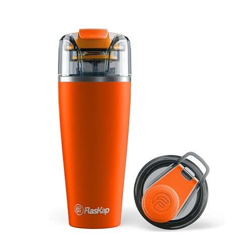 Flaskap Madic System: 6oz/9oz Dispenser Kap and 22oz/30oz Insulated Tumbler, Accessories, Leak Proof Lid, Tumbler Attachment, Stainless Steel Water Bottle