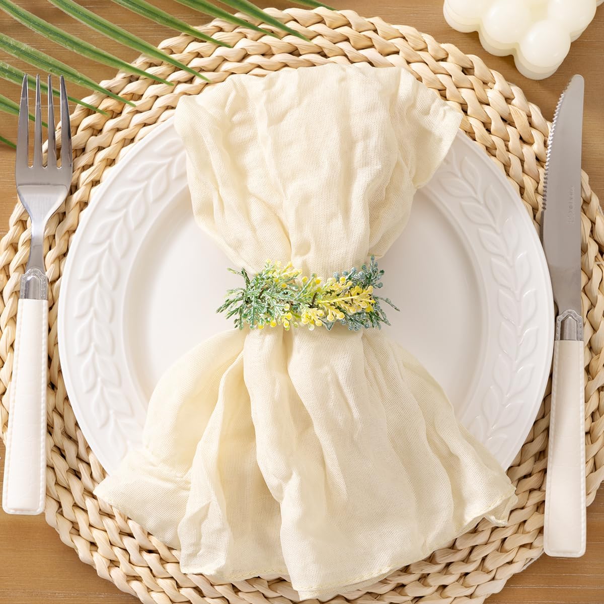 Socomi Beige Cheesecloth Napkins (50)