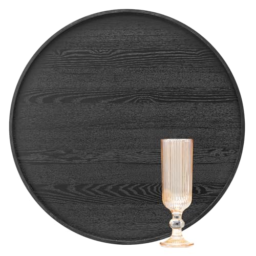 16 inch Round Solid Wood Serving Tray