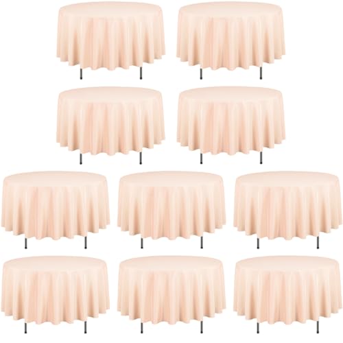 LTC LINENS 90 Inch Round Peach