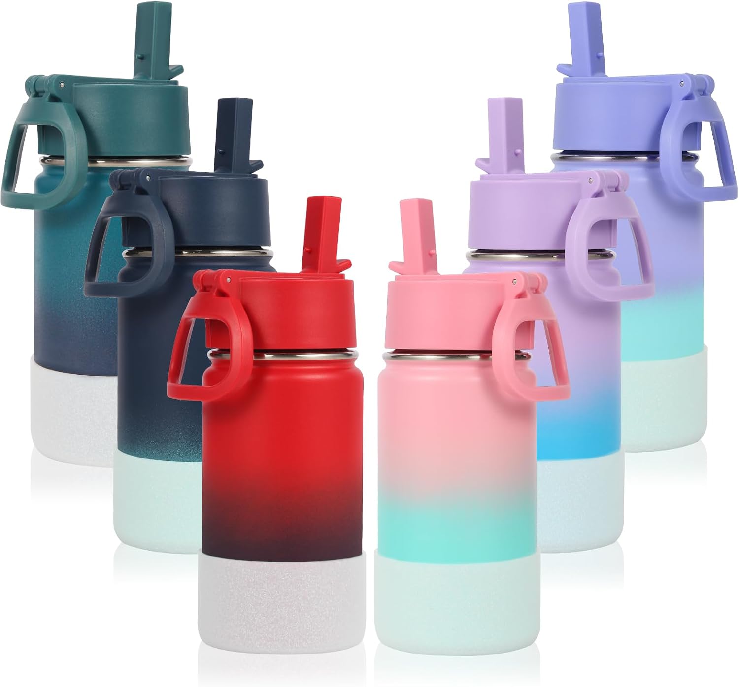 Volhoply 14oz KIds Water Bottle (Assorted,6)