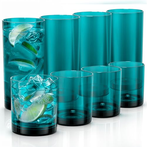 Zulay Acrylic Unbreakable Tumblers (8-piece)