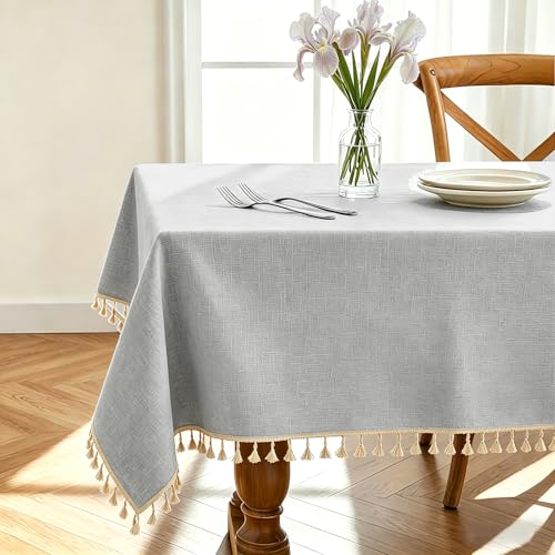 Alsoo Cotton-Linen Tassel Tablecloth