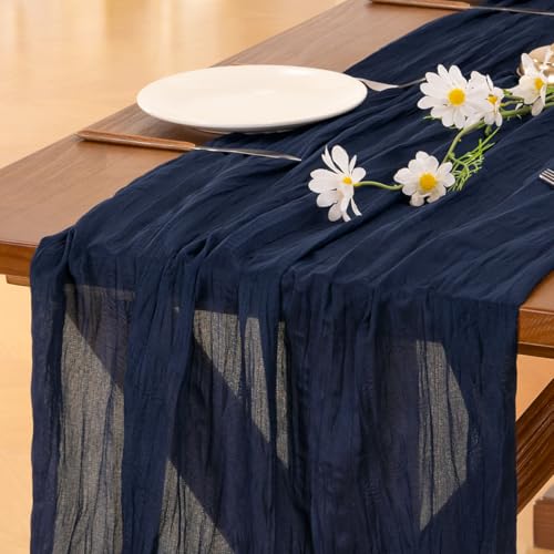 Socomi Navy 120" Cheesecloth Runner