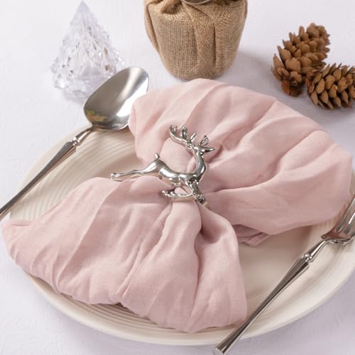MLMC 60 Pack Cheesecloth Napkins Dusty Pink