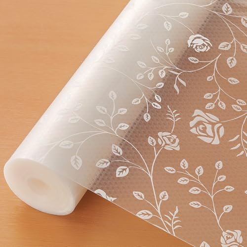 Cooyes Shelf Liner  Premium Non-Adhesive Cabinet & Drawer Liner for Kitchen  Waterproof Shelf Paper with Modern Pattern  Durable EVA Cabinet Mat  Easy to Cut
