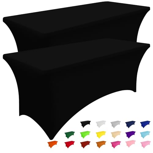 Smiry 2 Pack Spandex Table Cloth 8FT