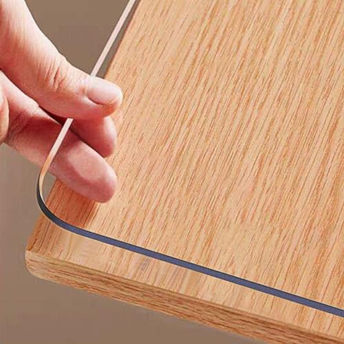 Clear Table Protector 40 x 76 Inch, 1.5mm Thick Plastic Table Cover, Waterproof PVC Clear Table Cover Protector, Desk Protector Mat, Writing Desk Pad for Desktop, Coffee & Dining Room Table