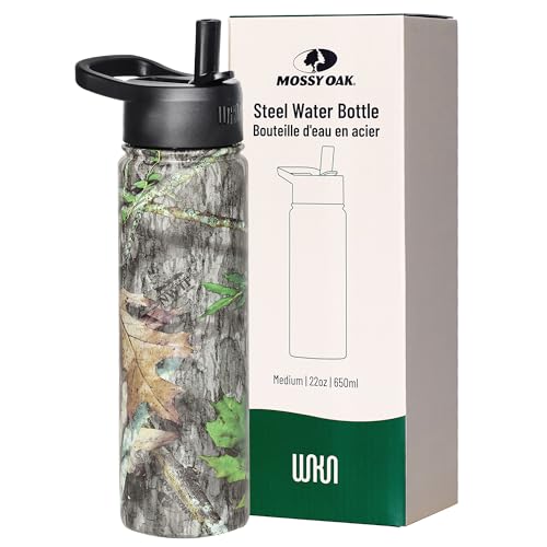 Wildkin Mossy Oak 22oz Kids Water Bottle  Leakproof, Vacuum-Insulated, Durable, Easy-Clean - Obsession