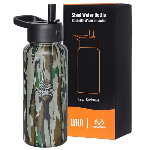Wildkin Realtree Original 32oz Kids Water Bottle  Leakproof, Vacuum-Insulated, Durable, Easy-Clean