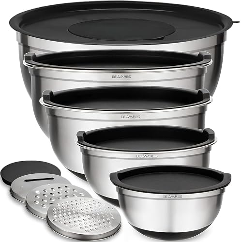 Mixing Bowls with Lids Set of 5 (Belwares)