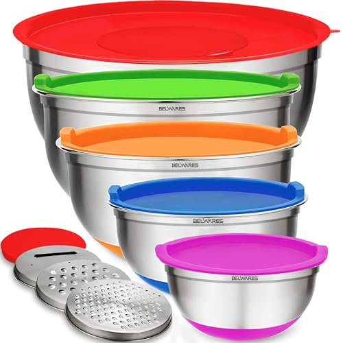 Belwares Mixing Bowls with Lids Set of 5
