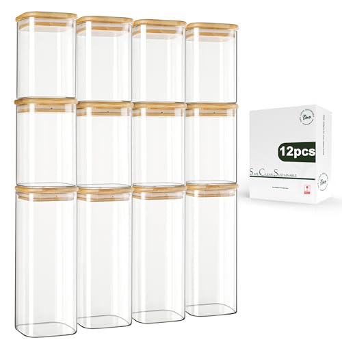 LIBWYS 12-Pack Square Glass