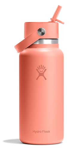 Hydro Flask 32 Oz Wide Flex Straw Cap Bottle - Insulated Stainless Steel - Wide Straw Lid, Non Spill, Leakproof in Sunglow