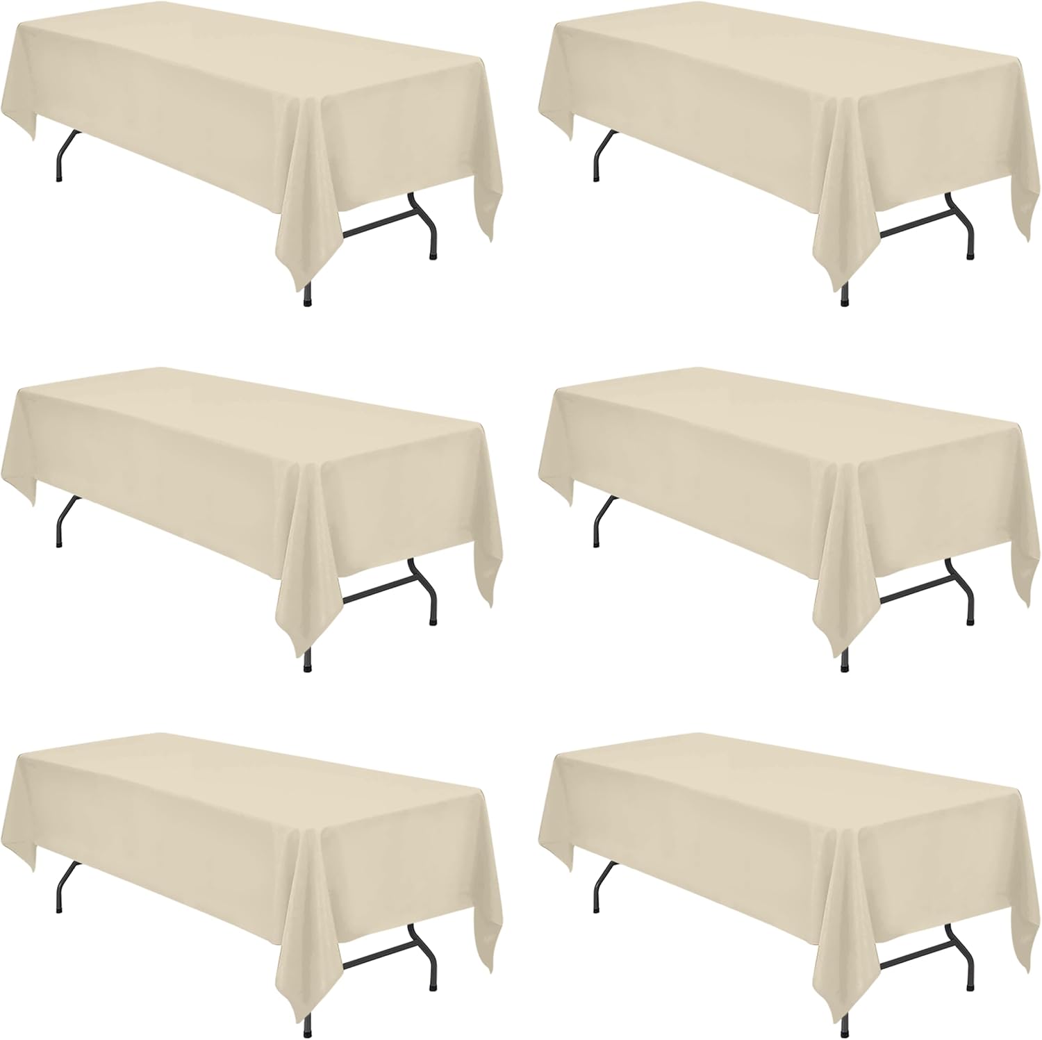 BRILLMAX 6 Pack Beige Tablecloths