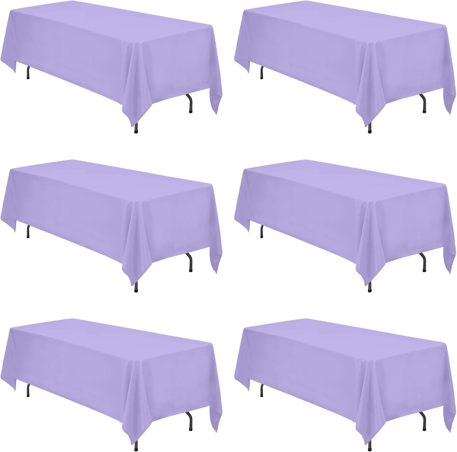 BRILLMAX 6 Pack Lavender Tablecloths