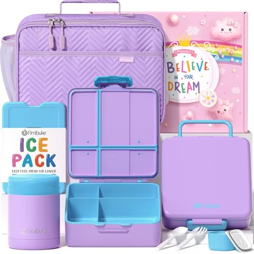 Fimibuke Kids Bento Snack Lunch Box (12oz Thermos)