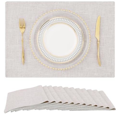 homing Cotton Linen Placemats (Beige)