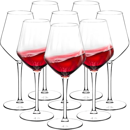 Plastic Wine Glasses Set of 8(15oz) |Unbreakable Wine Glasses with Stem|100% Tritan & BPA Free |Dishwasher Safe| Awesome For Pool, Beach, Travel, Pool, Camping, Beach, Picnic, Everyday Use.