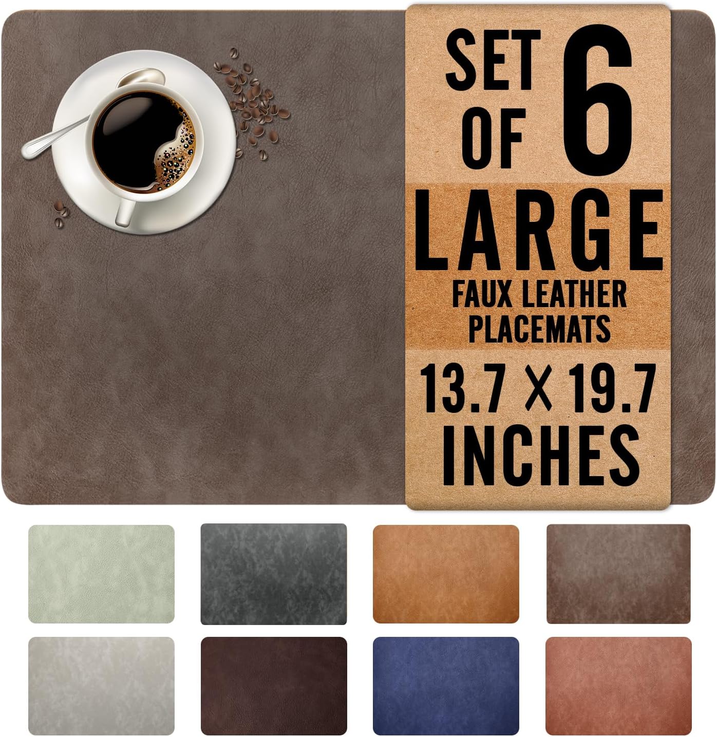 UnivoColors Cowhide Faux Leather (Set of 6)